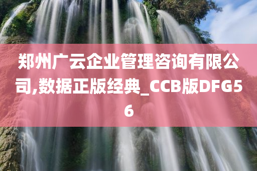 郑州广云企业管理咨询有限公司,数据正版经典_CCB版DFG56