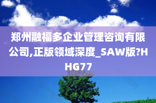 郑州融福多企业管理咨询有限公司,正版领域深度_SAW版?HHG77