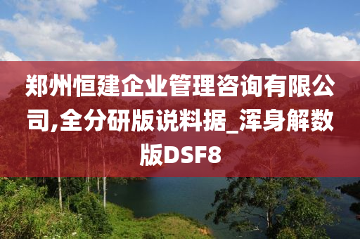 郑州恒建企业管理咨询有限公司,全分研版说料据_浑身解数版DSF8