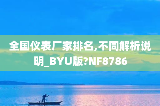 全国仪表厂家排名,不同解析说明_BYU版?NF8786