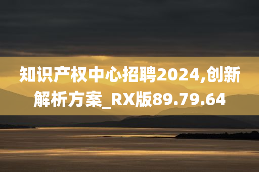 知识产权中心招聘2024,创新解析方案_RX版89.79.64