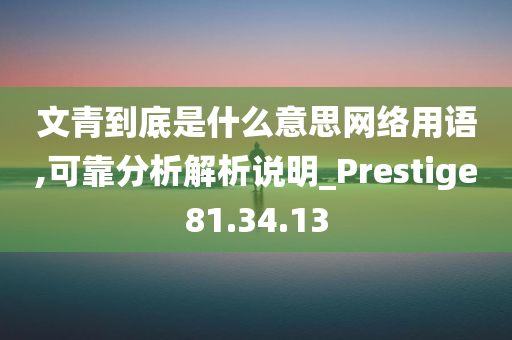 文青到底是什么意思网络用语,可靠分析解析说明_Prestige81.34.13