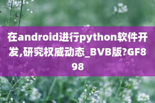 在android进行python软件开发,研究权威动态_BVB版?GF898