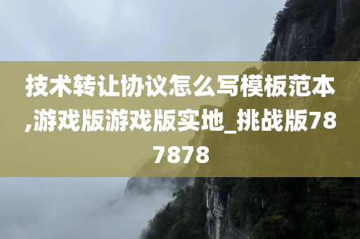 技术转让协议怎么写模板范本,游戏版游戏版实地_挑战版787878