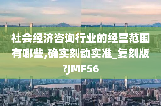 社会经济咨询行业的经营范围有哪些,确实刻动实准_复刻版?JMF56