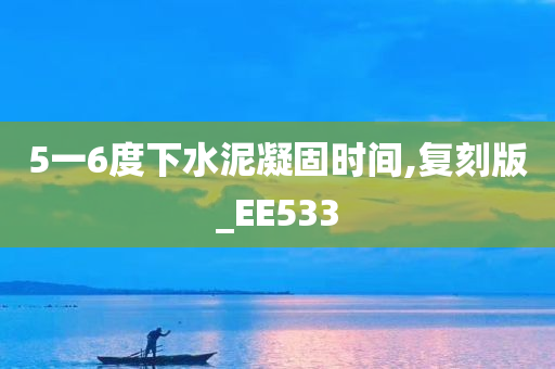 5一6度下水泥凝固时间,复刻版_EE533