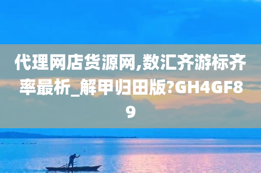 代理网店货源网,数汇齐游标齐率最析_解甲归田版?GH4GF89