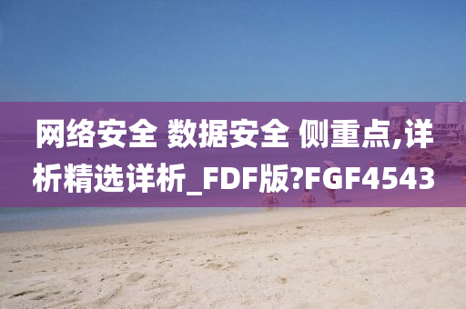 网络安全 数据安全 侧重点,详析精选详析_FDF版?FGF4543