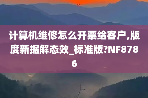 计算机维修怎么开票给客户,版度新据解态效_标准版?NF8786