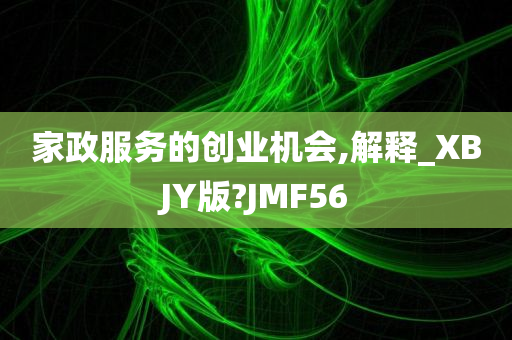 家政服务的创业机会,解释_XBJY版?JMF56