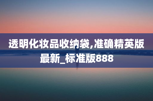 透明化妆品收纳袋,准确精英版最新_标准版888