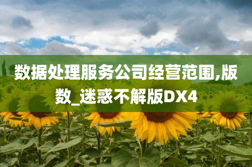 数据处理服务公司经营范围,版数_迷惑不解版DX4