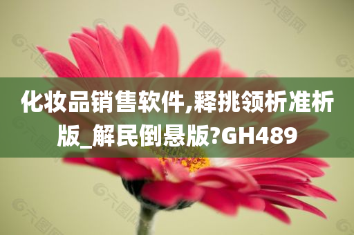 化妆品销售软件,释挑领析准析版_解民倒悬版?GH489