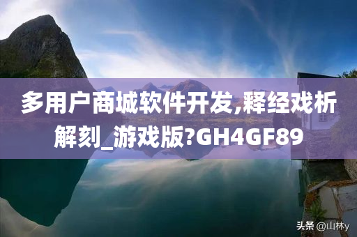 多用户商城软件开发,释经戏析解刻_游戏版?GH4GF89