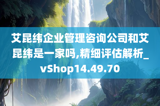 艾昆纬企业管理咨询公司和艾昆纬是一家吗,精细评估解析_vShop14.49.70