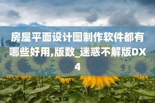 房屋平面设计图制作软件都有哪些好用,版数_迷惑不解版DX4