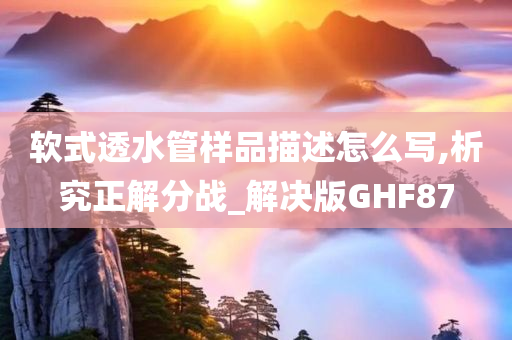 软式透水管样品描述怎么写,析究正解分战_解决版GHF87