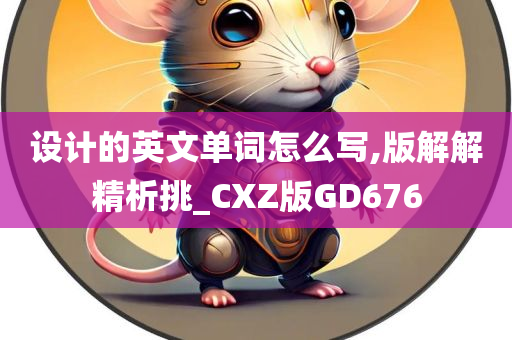 设计的英文单词怎么写,版解解精析挑_CXZ版GD676