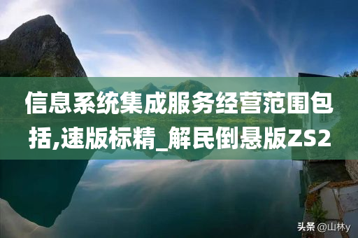 信息系统集成服务经营范围包括,速版标精_解民倒悬版ZS2