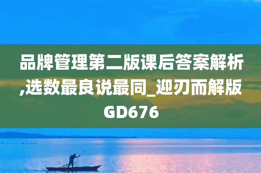 品牌管理第二版课后答案解析,选数最良说最同_迎刃而解版GD676