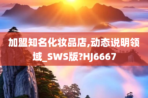 加盟知名化妆品店,动态说明领域_SWS版?HJ6667