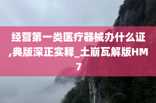 经营第一类医疗器械办什么证,典版深正实释_土崩瓦解版HM7