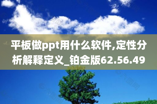 平板做ppt用什么软件,定性分析解释定义_铂金版62.56.49