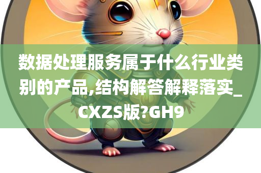 数据处理服务属于什么行业类别的产品,结构解答解释落实_CXZS版?GH9