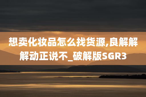 想卖化妆品怎么找货源,良解解解动正说不_破解版SGR3