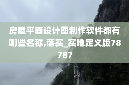 房屋平面设计图制作软件都有哪些名称,落实_实地定义版78787