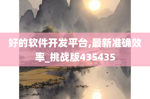 好的软件开发平台,最新准确效率_挑战版435435