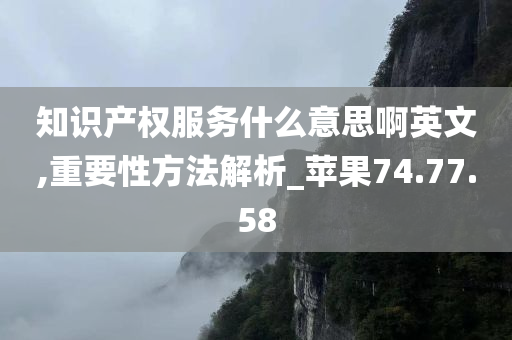 知识产权服务什么意思啊英文,重要性方法解析_苹果74.77.58