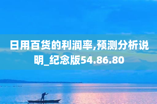 日用百货的利润率,预测分析说明_纪念版54.86.80