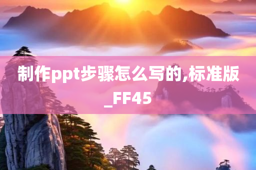 制作ppt步骤怎么写的,标准版_FF45