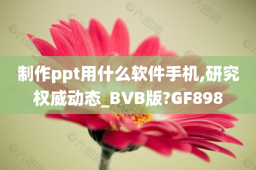 制作ppt用什么软件手机,研究权威动态_BVB版?GF898