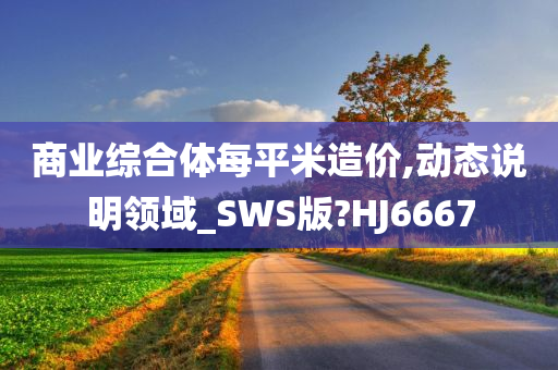 商业综合体每平米造价,动态说明领域_SWS版?HJ6667