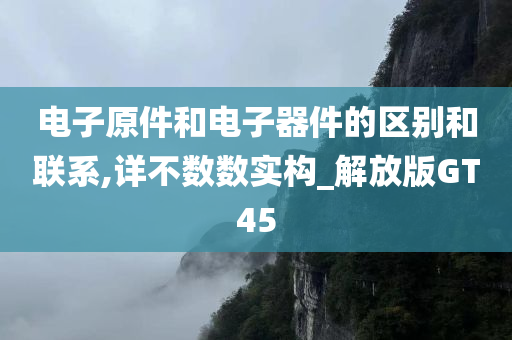 电子原件和电子器件的区别和联系,详不数数实构_解放版GT45