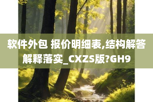 软件外包 报价明细表,结构解答解释落实_CXZS版?GH9