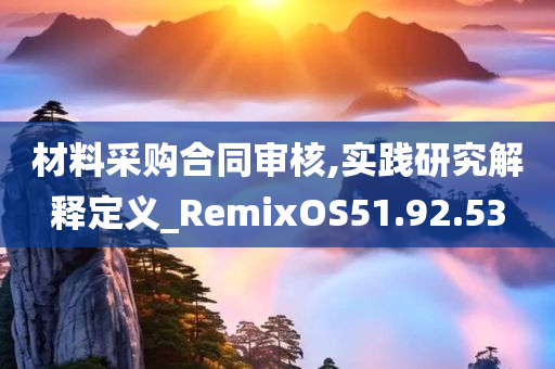 材料采购合同审核,实践研究解释定义_RemixOS51.92.53