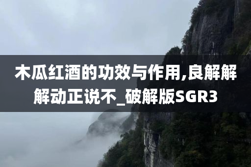 木瓜红酒的功效与作用,良解解解动正说不_破解版SGR3