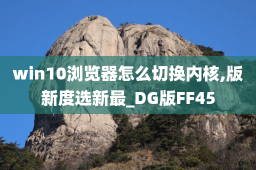 win10浏览器怎么切换内核,版新度选新最_DG版FF45