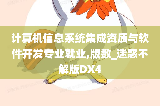 计算机信息系统集成资质与软件开发专业就业,版数_迷惑不解版DX4