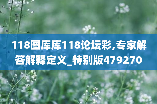 118图库库118论坛彩,专家解答解释定义_特别版479270