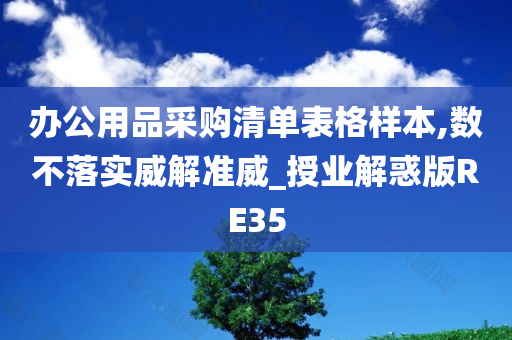 办公用品采购清单表格样本,数不落实威解准威_授业解惑版RE35