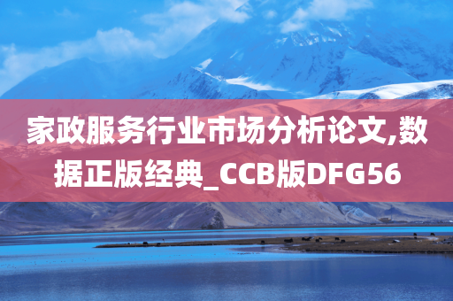 家政服务行业市场分析论文,数据正版经典_CCB版DFG56