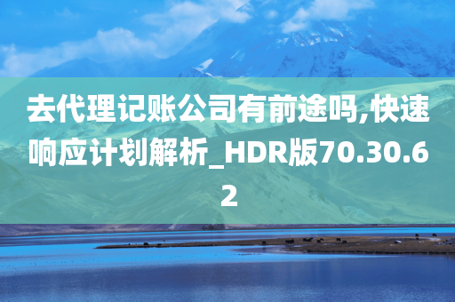 去代理记账公司有前途吗,快速响应计划解析_HDR版70.30.62