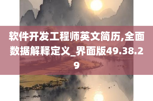 软件开发工程师英文简历,全面数据解释定义_界面版49.38.29