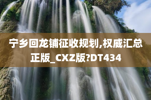 宁乡回龙铺征收规划,权威汇总正版_CXZ版?DT434