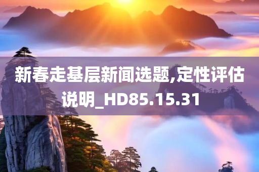 新春走基层新闻选题,定性评估说明_HD85.15.31