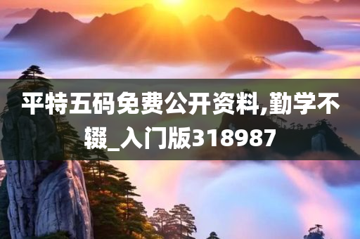 平特五码免费公开资料,勤学不辍_入门版318987